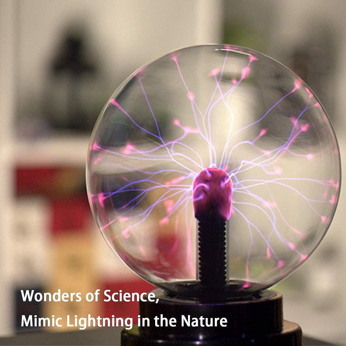 Plasma Ball/Light/Lamp, Static Electricity Globe Electric Lightning Ball, Touch