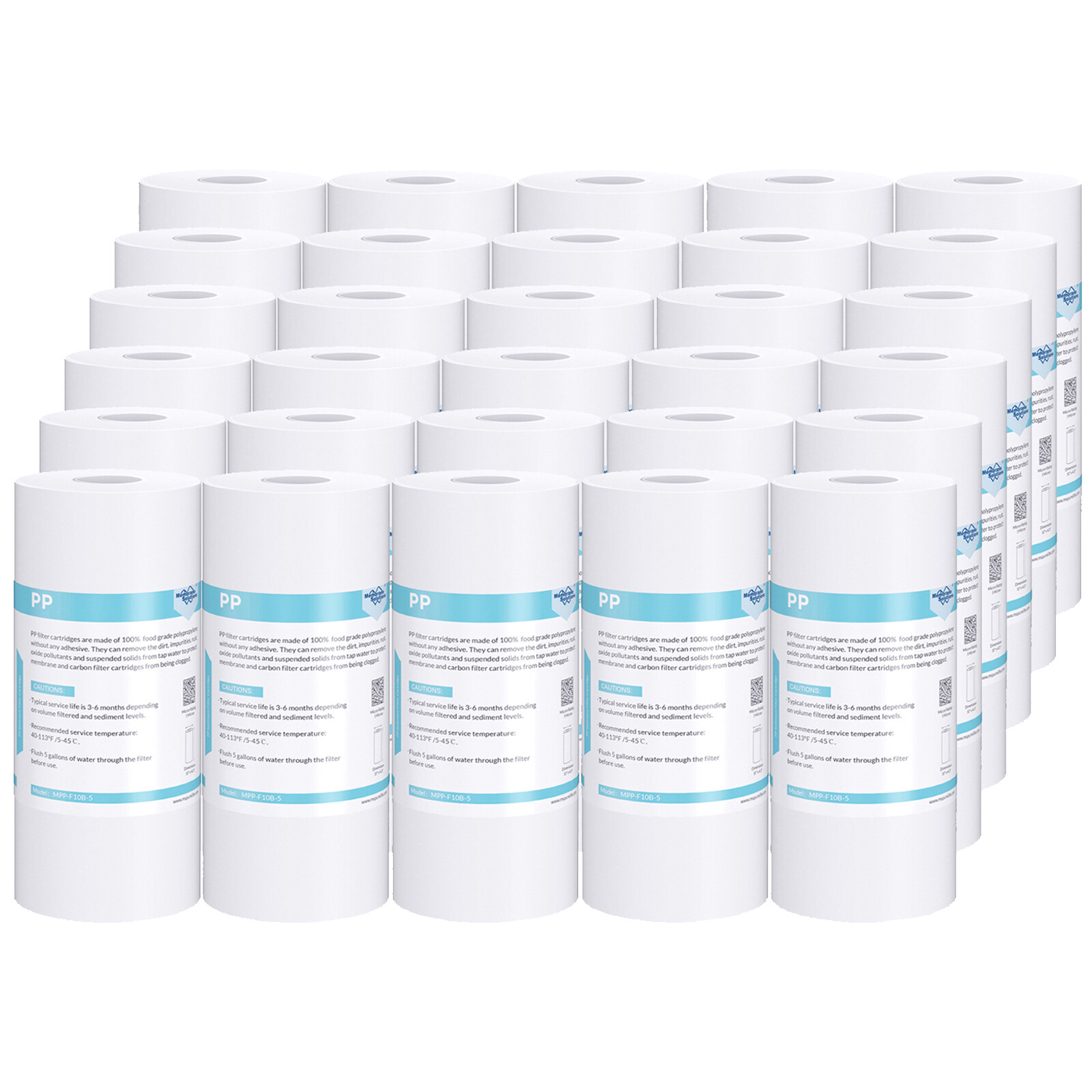 1-30Pack 10×4.5″ 5 Micron Sediment Water Filter Big Blue Whole House Replacement