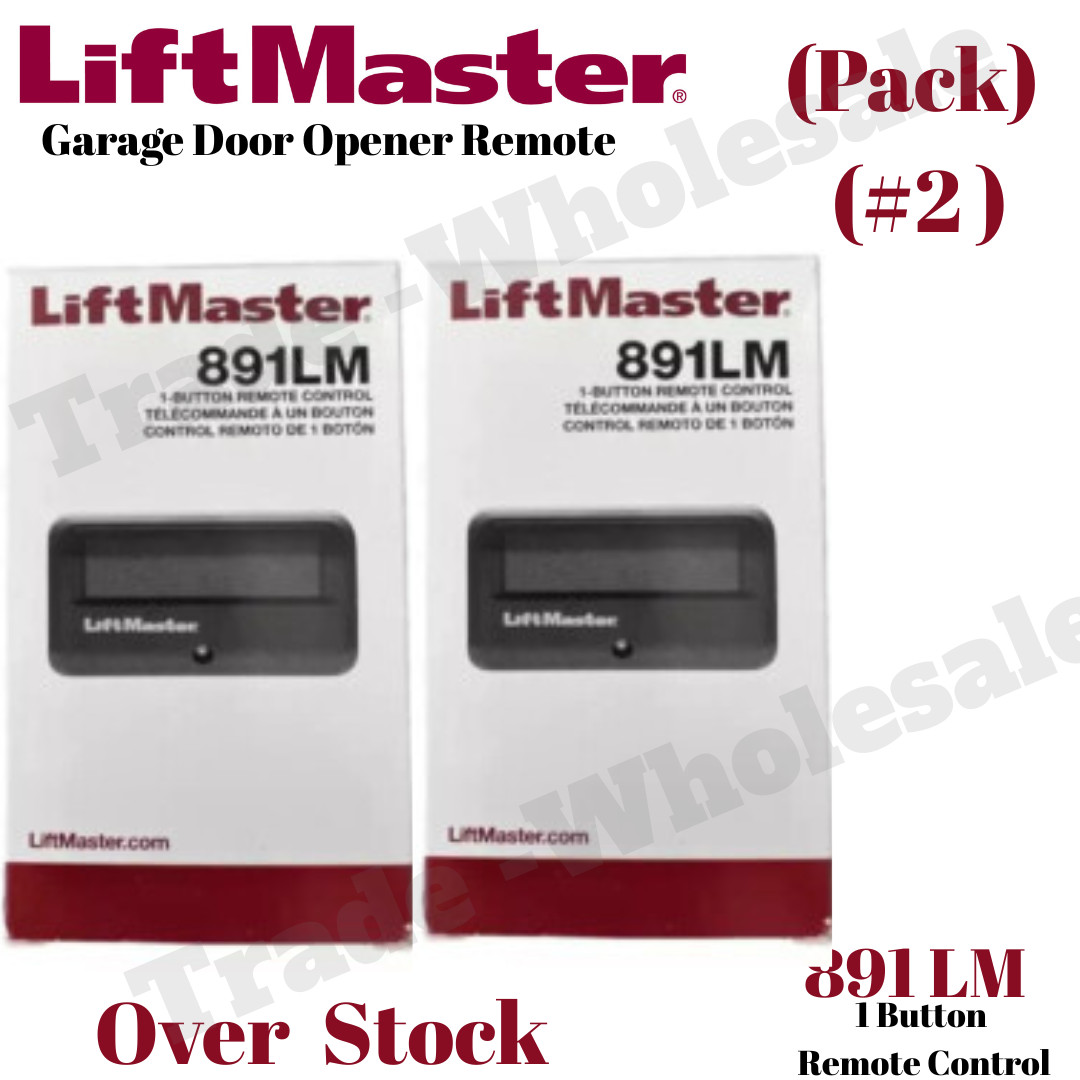 2 Pack 891 LM LiftMaster 1 Button Remote Control Garage Opener Security+2.0