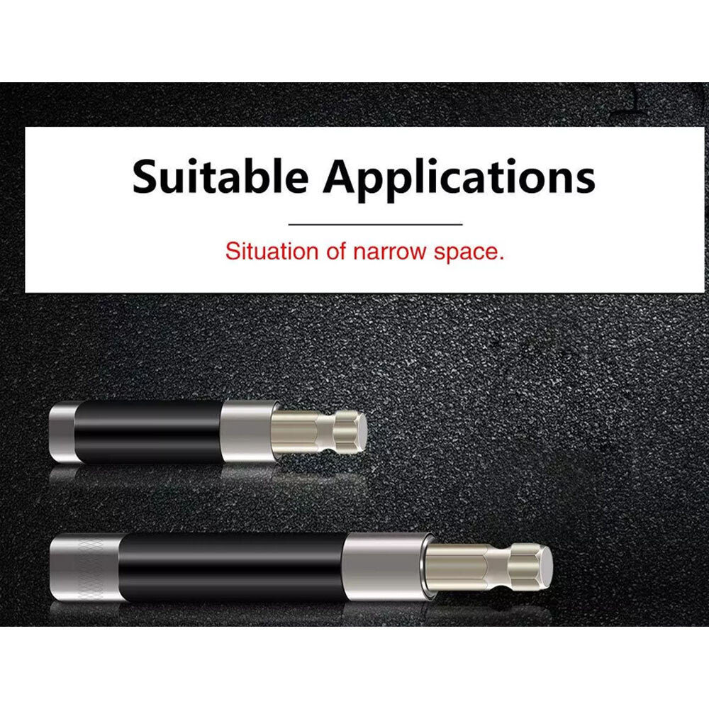 Magnetic Extension Bit Holder 80mm 120mm 1/4″ Hex Screwdriver Drill Extra Long