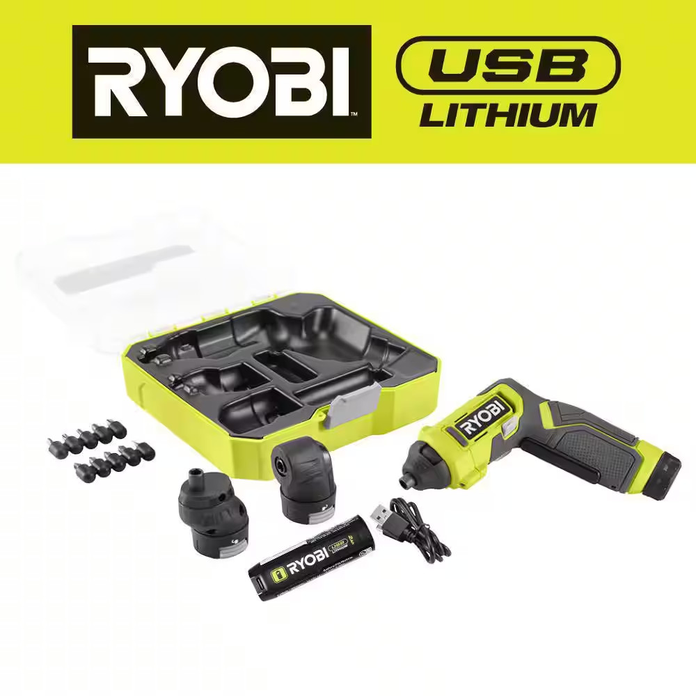 NEW USB Lithium Multi-Head Screwdriver Kit with Battery, Cable, Bits and Case