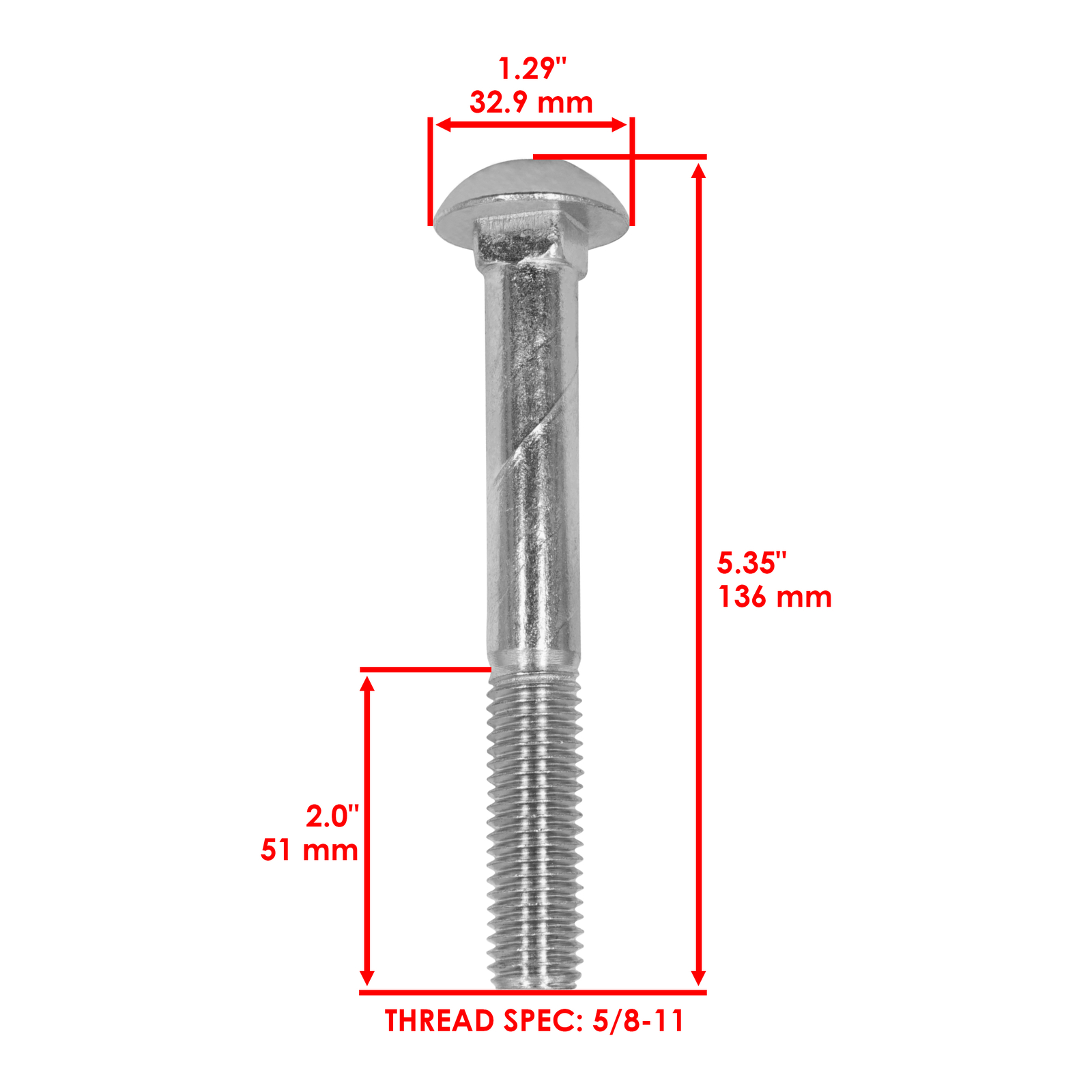 B-278 67240 210-175 Deck Wheel Roller Carriage Bolt Nyloc Nut for Dixie Chopper