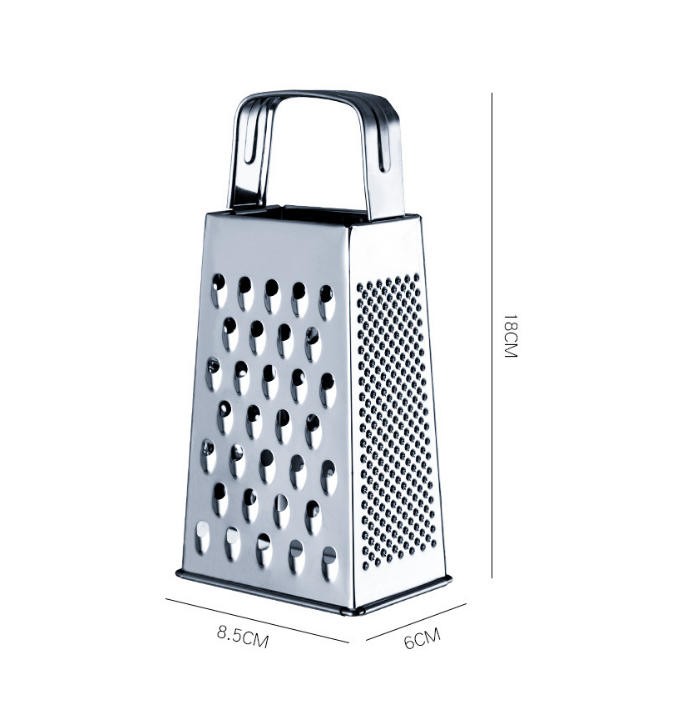 Kitchen Stainless Steel 4-Sided Box Food Grater Vegetable Cheese Slicer Shredder