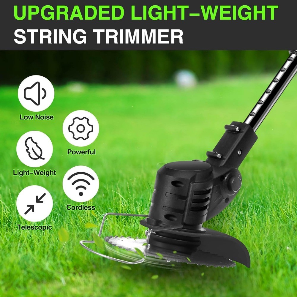 2024 Upgraded Weed Wacker: 24V, 2X4.0Ah Battery, 3 – in – 1 with String Trimmer