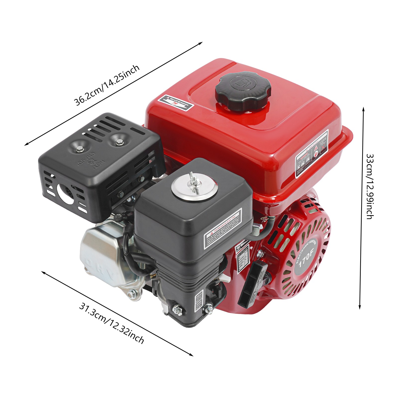 4-Stroke 7.5HP Gasoline Engine Pull Start Gasoline Engine Single Cylinder Engine