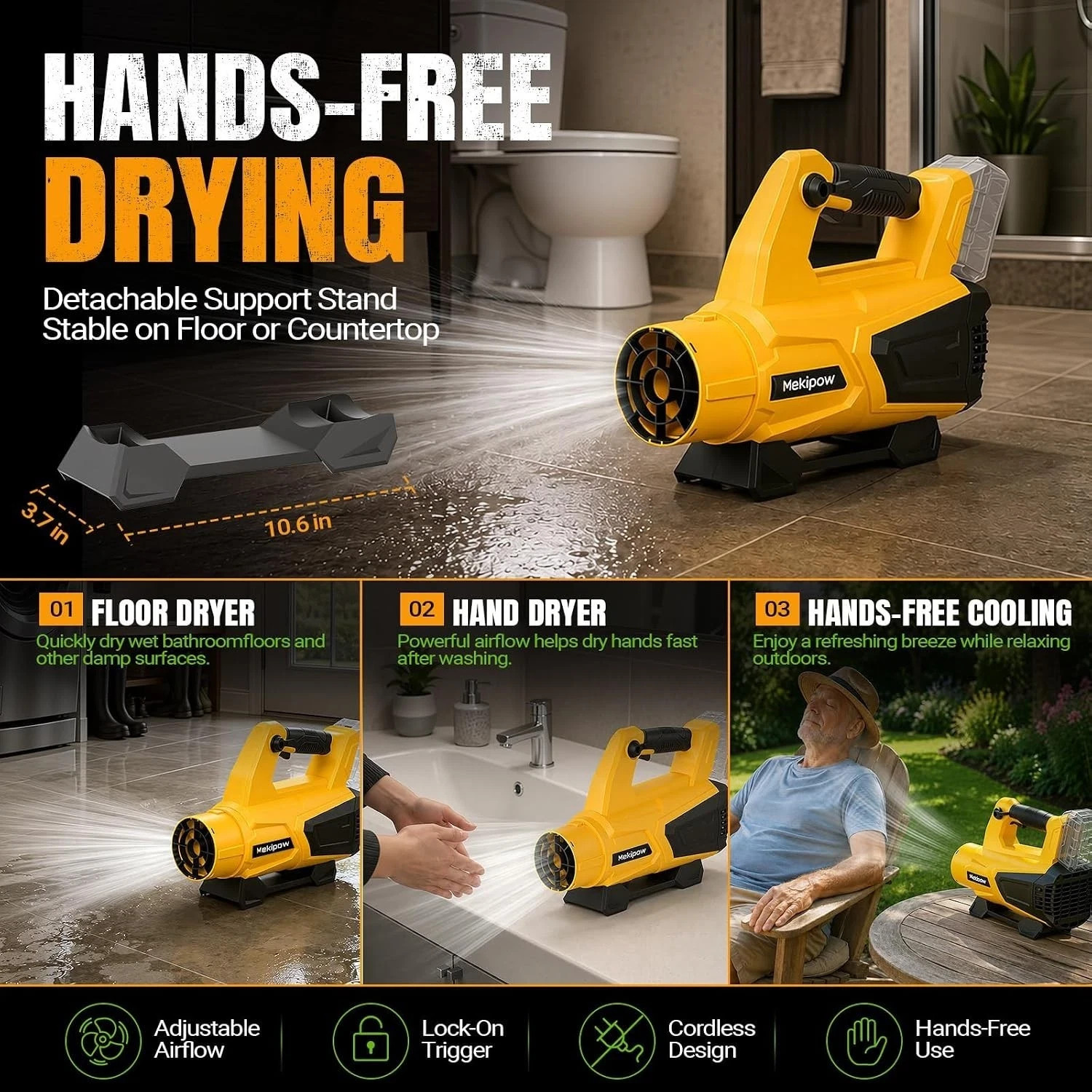 Cordless Leaf Blower for DEWALT 20V MAX Battery, 480 CFM / 130 MPH Brushless Dus