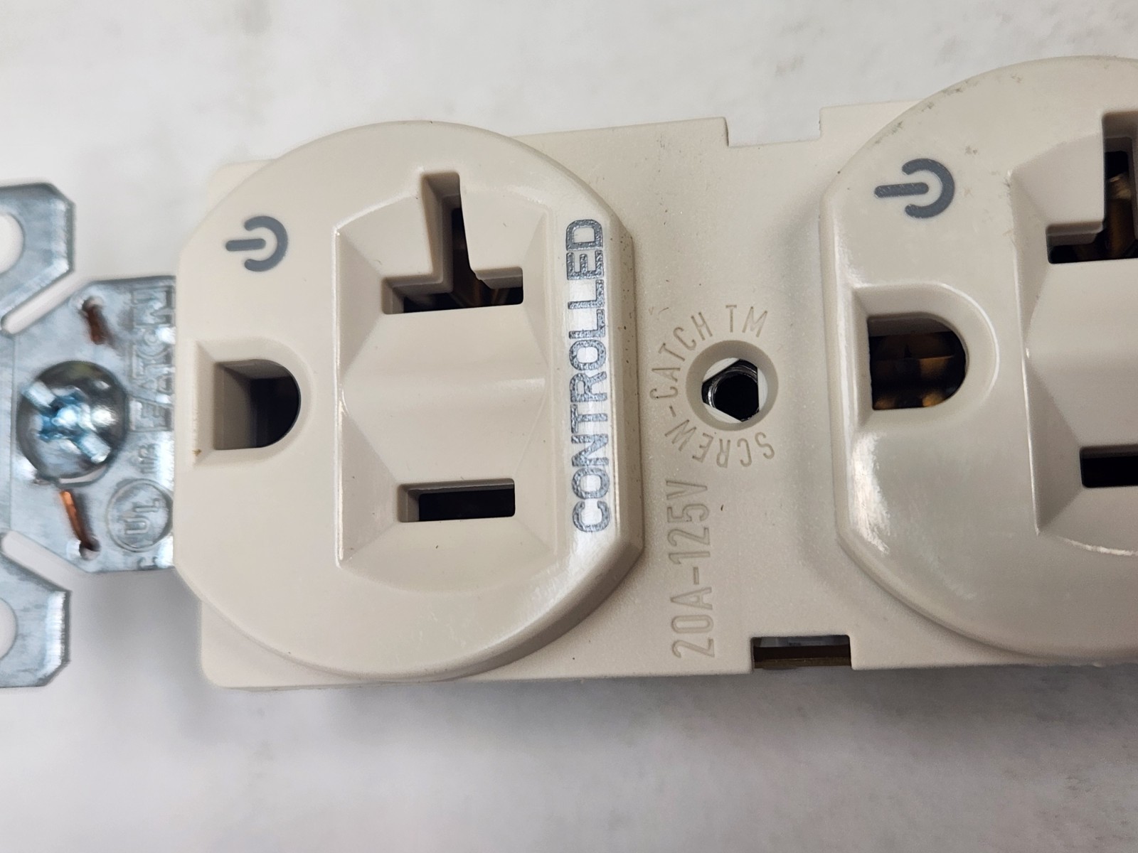 10- Eaton 5362CD Dual Controlled Receptacle Duplex Outlet 20A 125V Light Almond