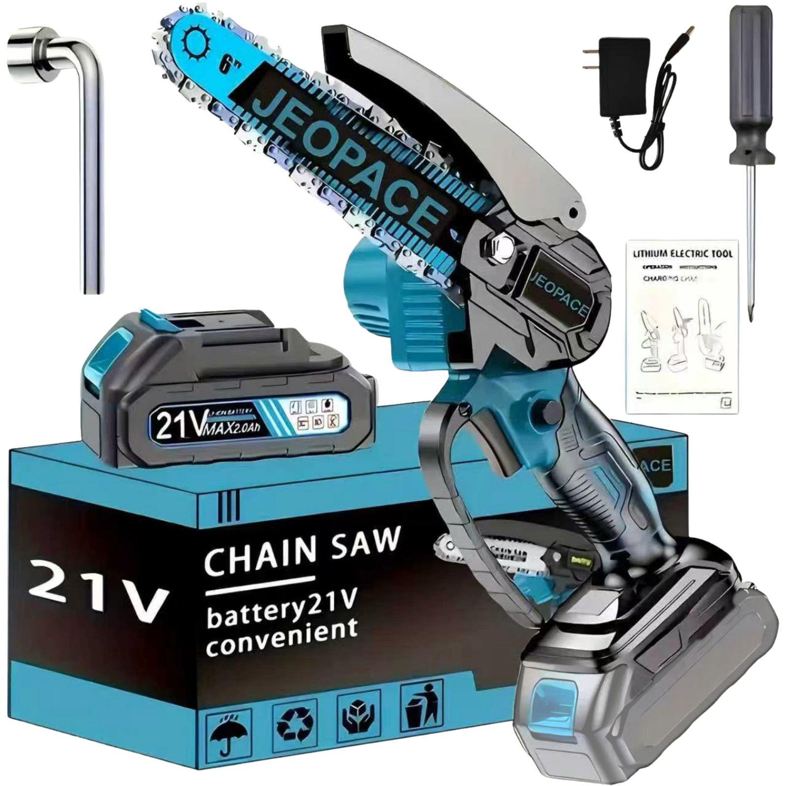 Mini Chainsaw 6 Inch Portable Electric Chainsaw Cordless