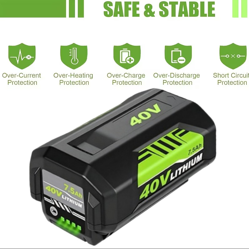 Lithium Battery 40V 7.5Ah Replacement for Ryobi OP4050 OP40261 OP4060 OP4030 NEW