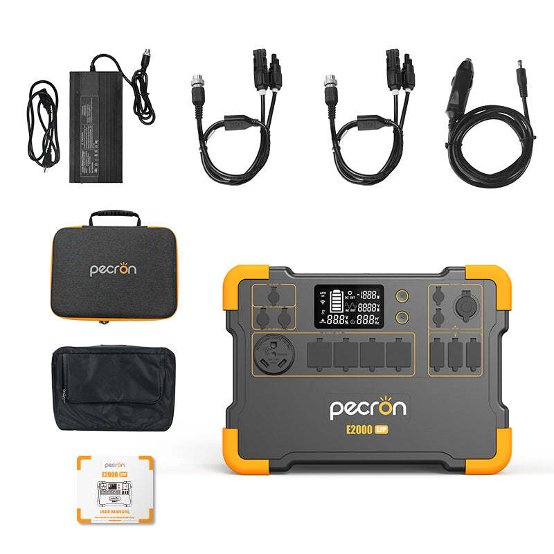 pecron E2000LFP Portable Power Station 1920Wh 5X2000W AC Outlets LiFePO4 Battery