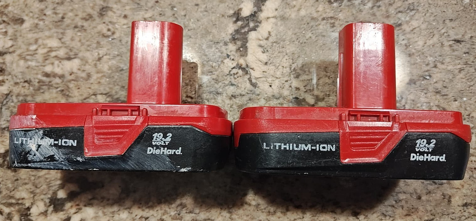 Two Genuine Craftsman C3 19.2V Lithium-Ion Batteries 315.PP2011, USED, TESTED