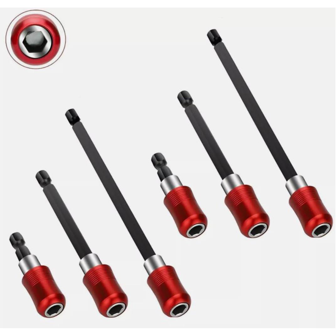 6pc Quick Release Magnetic 1/4 Hex Shank Screwdriver Extension Holder Drill Bit