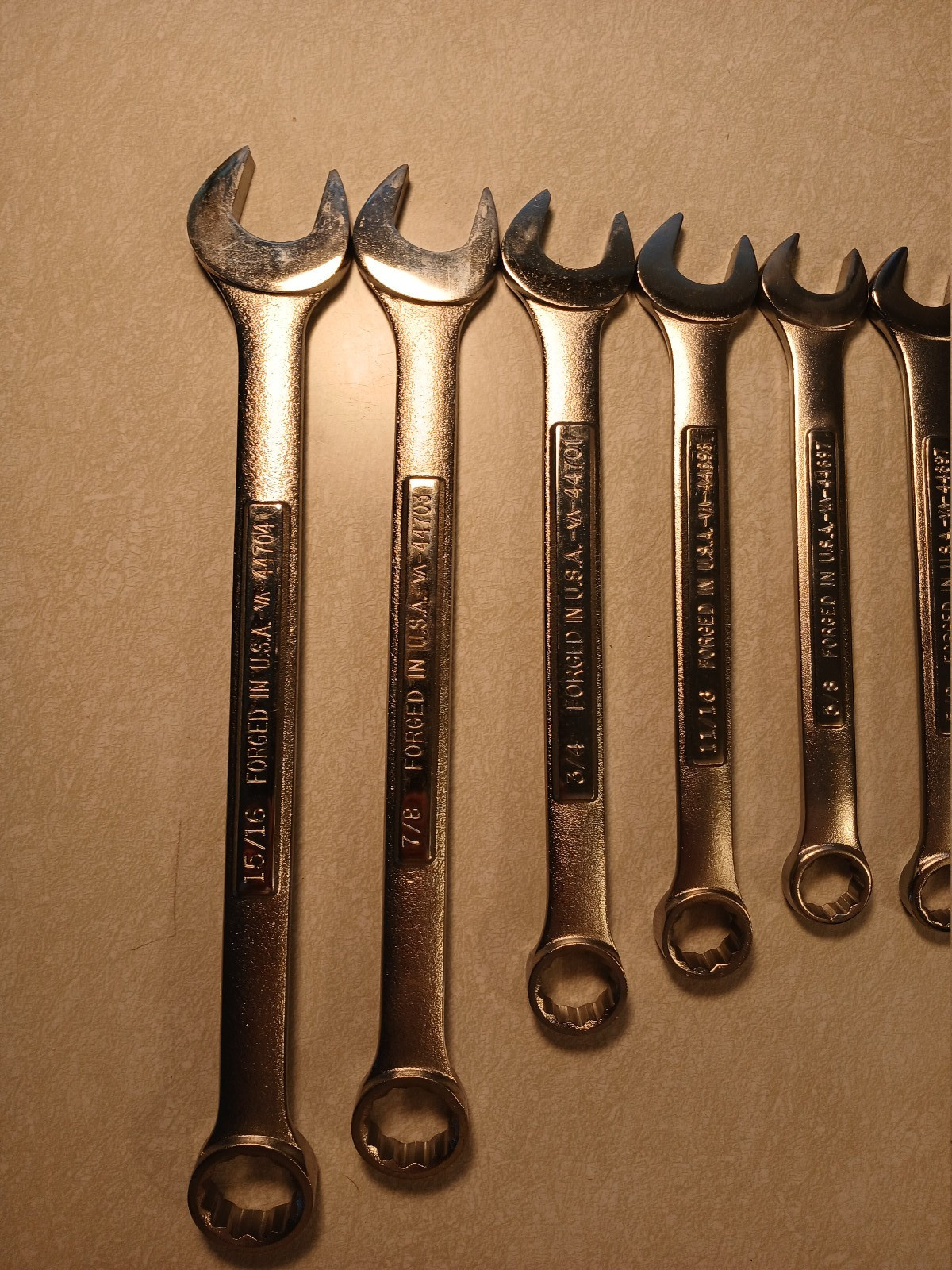 Lot of 22 SAE Craftsman combination wrenches – made in USA – read description