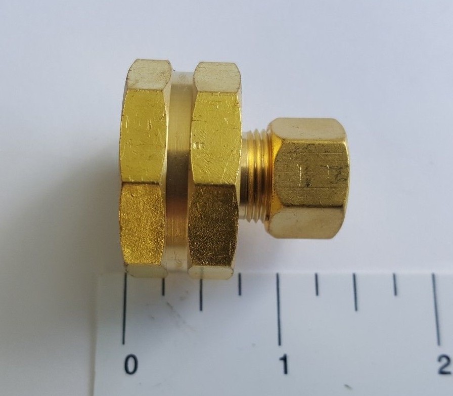 1) 3/8″ OD COMPRESSION X 3/4″ FHT GARDEN HOSE THREADED FEMALE ADAPTER, LEAD FREE