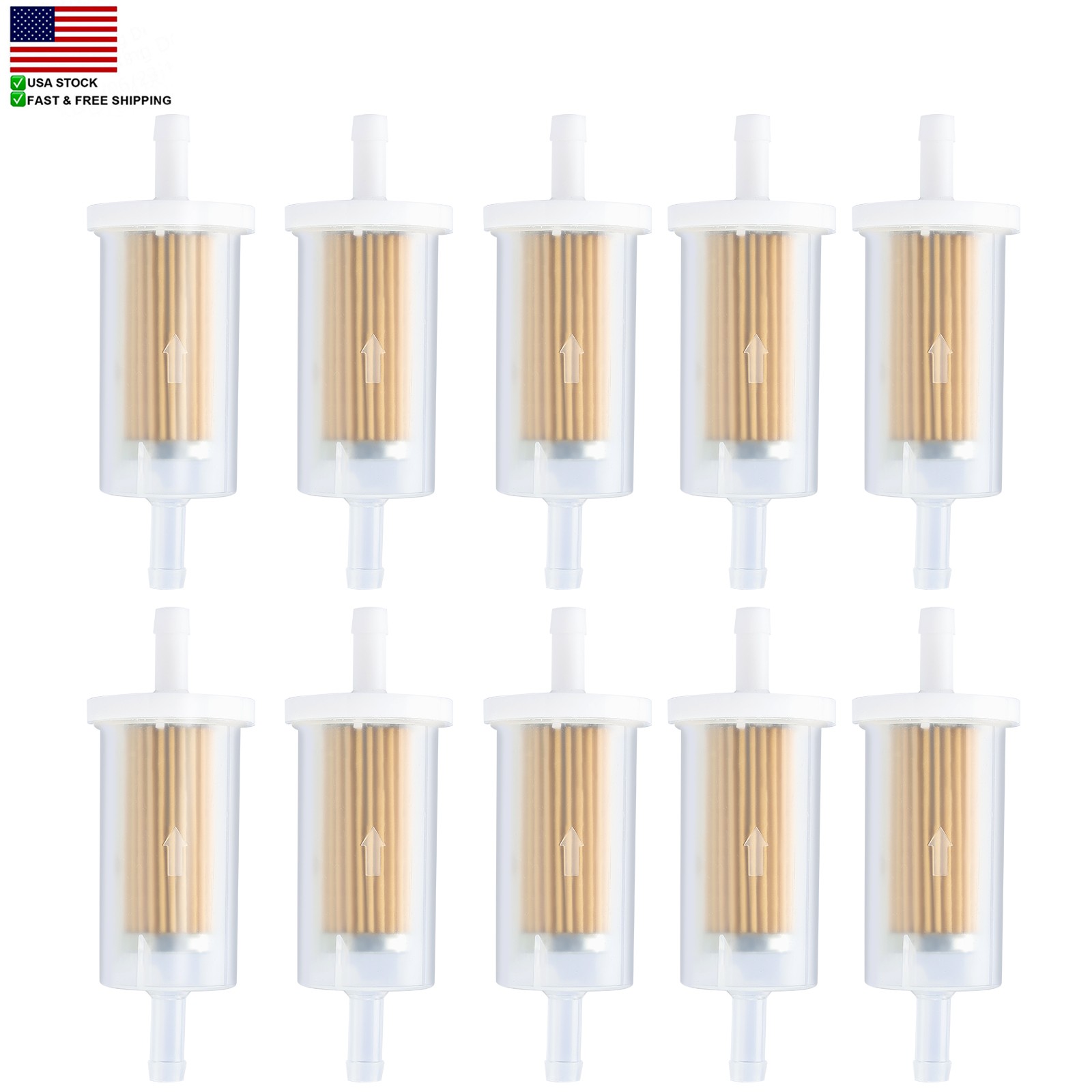 New 10PCS Fuel Filter For Craftsman 502254262 502254210 502254211 Lawn Tractor