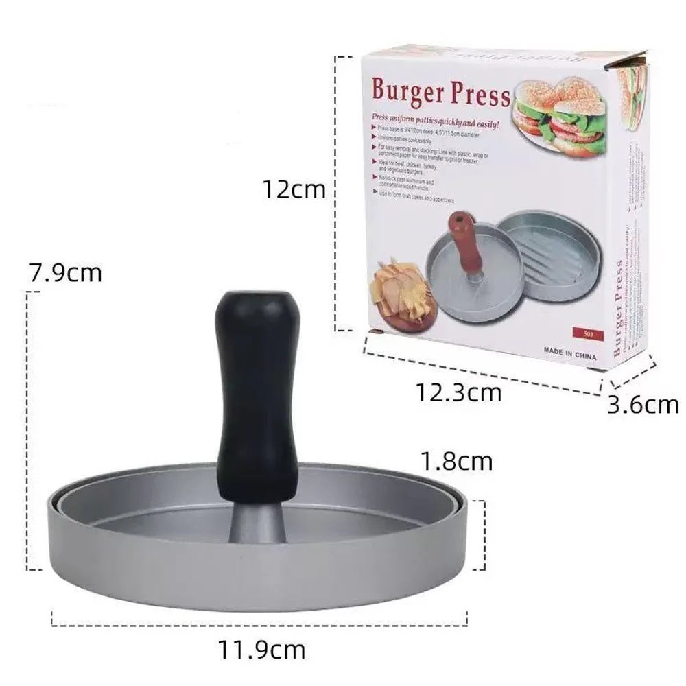 Aluminum Hamburger Press Stuffed Meat Grill Burger Patty Maker Tool Non Stick US