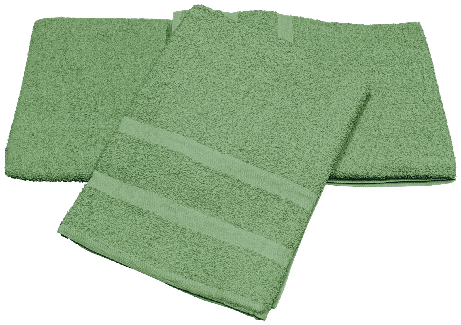 24 Piece – Hotel & Spa Pool Beach Towels 100% Ring Spun Cotton Solid Green
