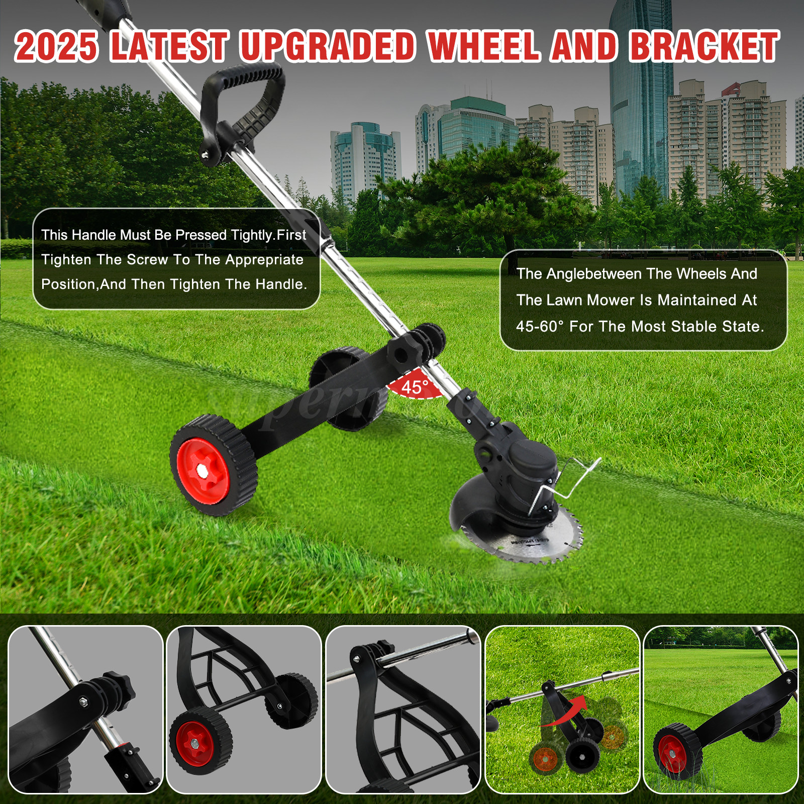 Cordless WeedEater Electric Lawn Mower Lawn Edger Grass String Trimmer 2500W NEW