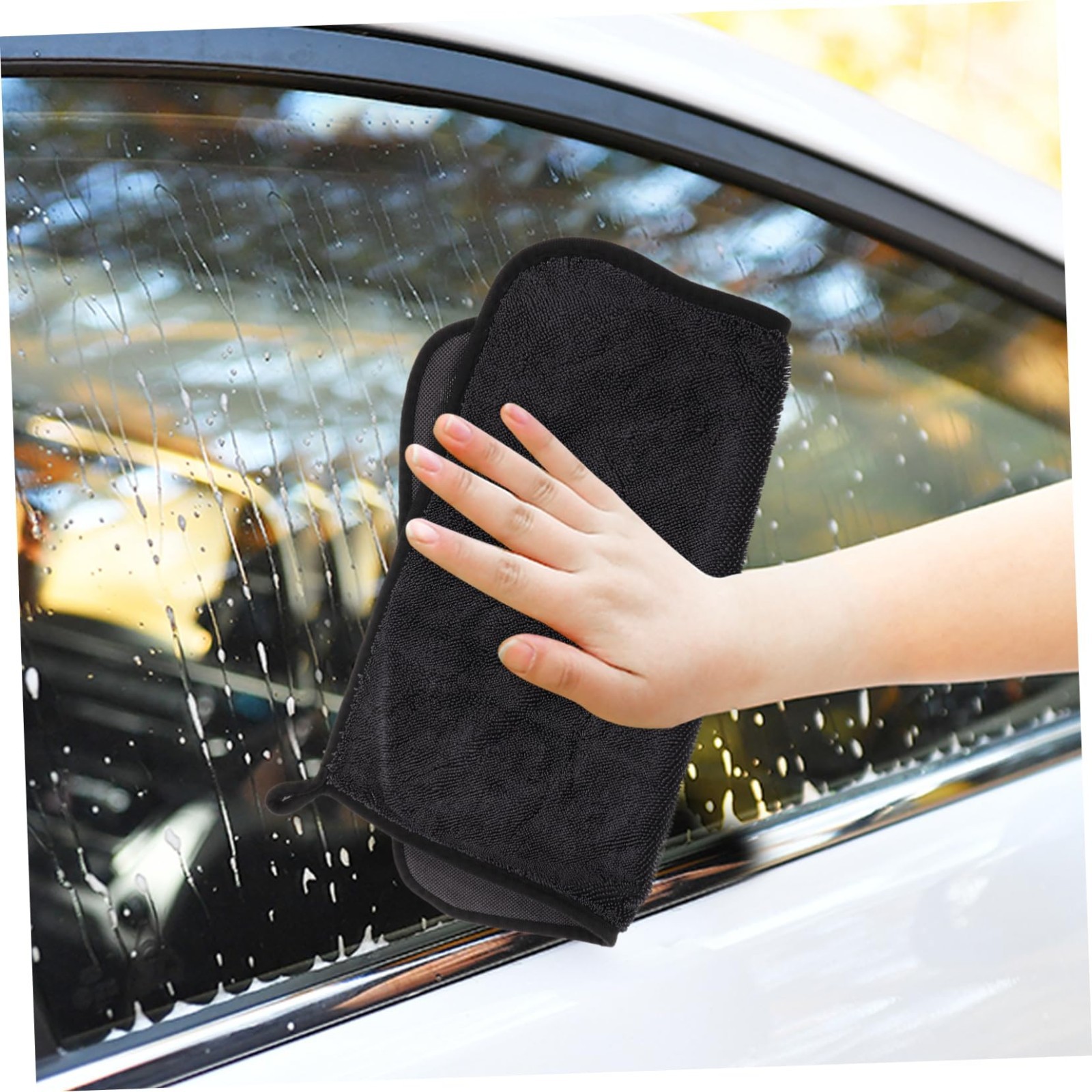 2Pcs Shiny Wipes Shower Cleaning Cloths – Absorbent Reusable Towel for Car &Home