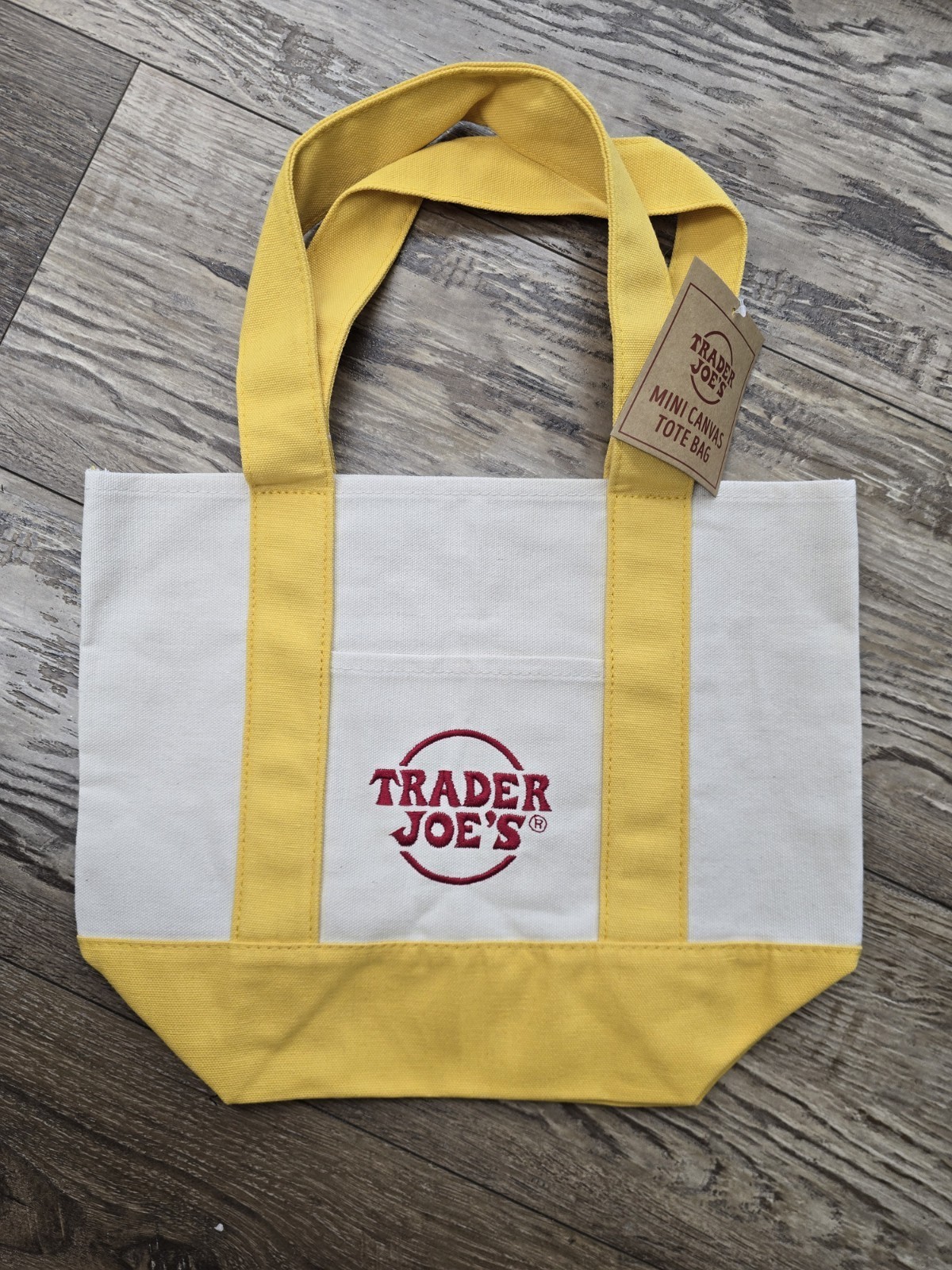 Trader Joe’s Mini Canvas Reusable Yellow Tote Bags Colorful Canvas Tote Bag US