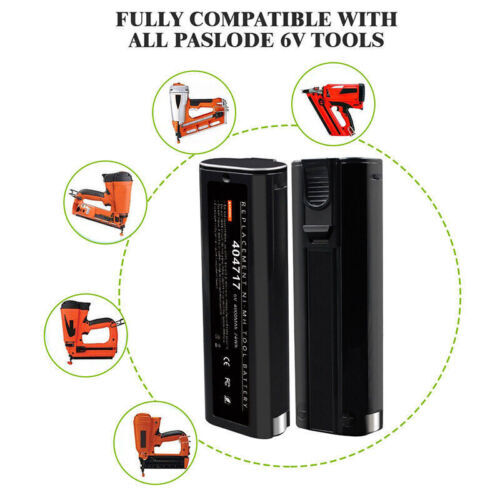2PACK Battery for PASLODE 6V 404717 902000 900400 900420 900600 Nailer Ni-MH