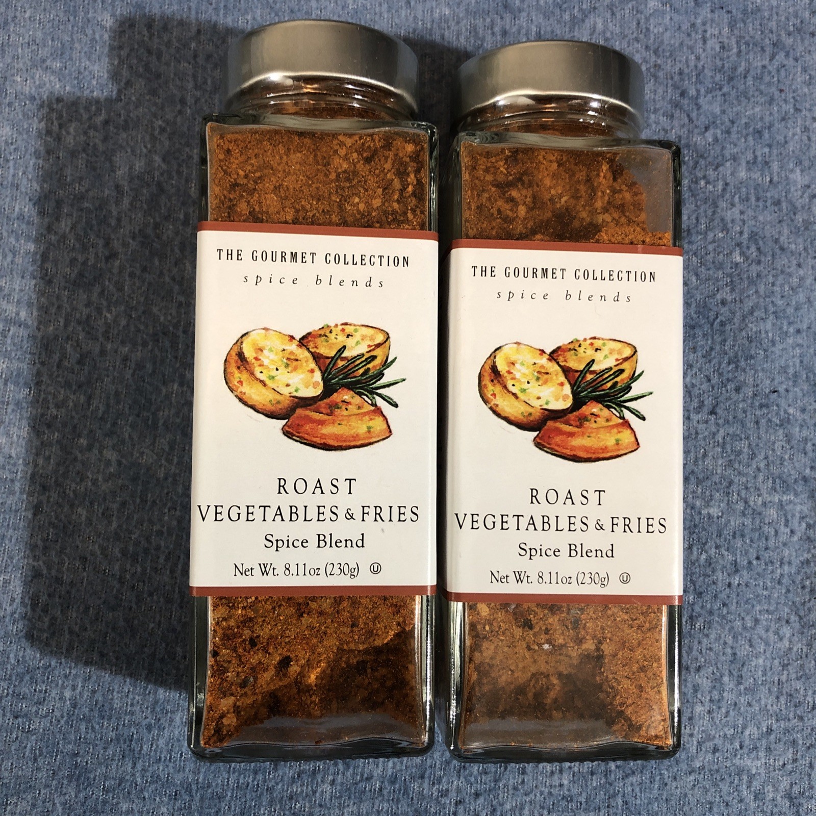 2 PACK The Gourmet Collection Spice Blends ROAST VEGETABLES & FRIES 8.11oz Each