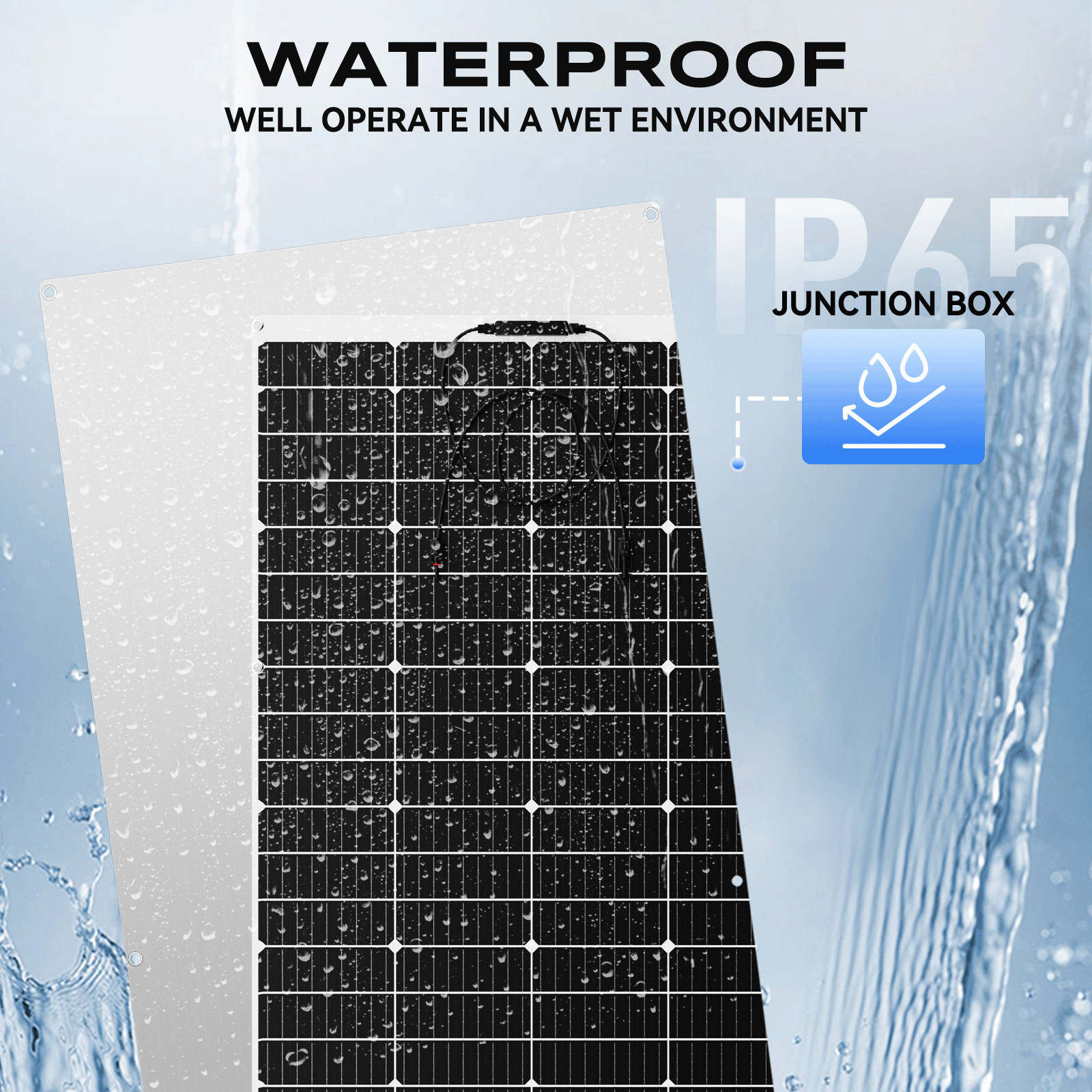 150W Flexible Solar Panel RV Rooftop Cabin Car Boat Home Camping Portable PV
