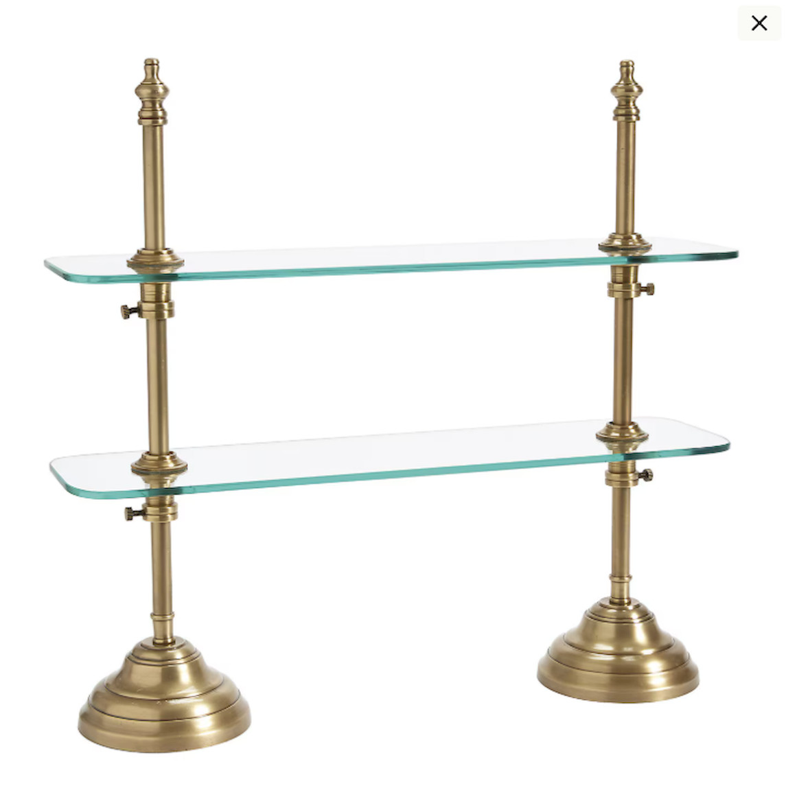 Ballard Designs Patisserie Glass Serving Stand – Brass, US stock, No Import Fee