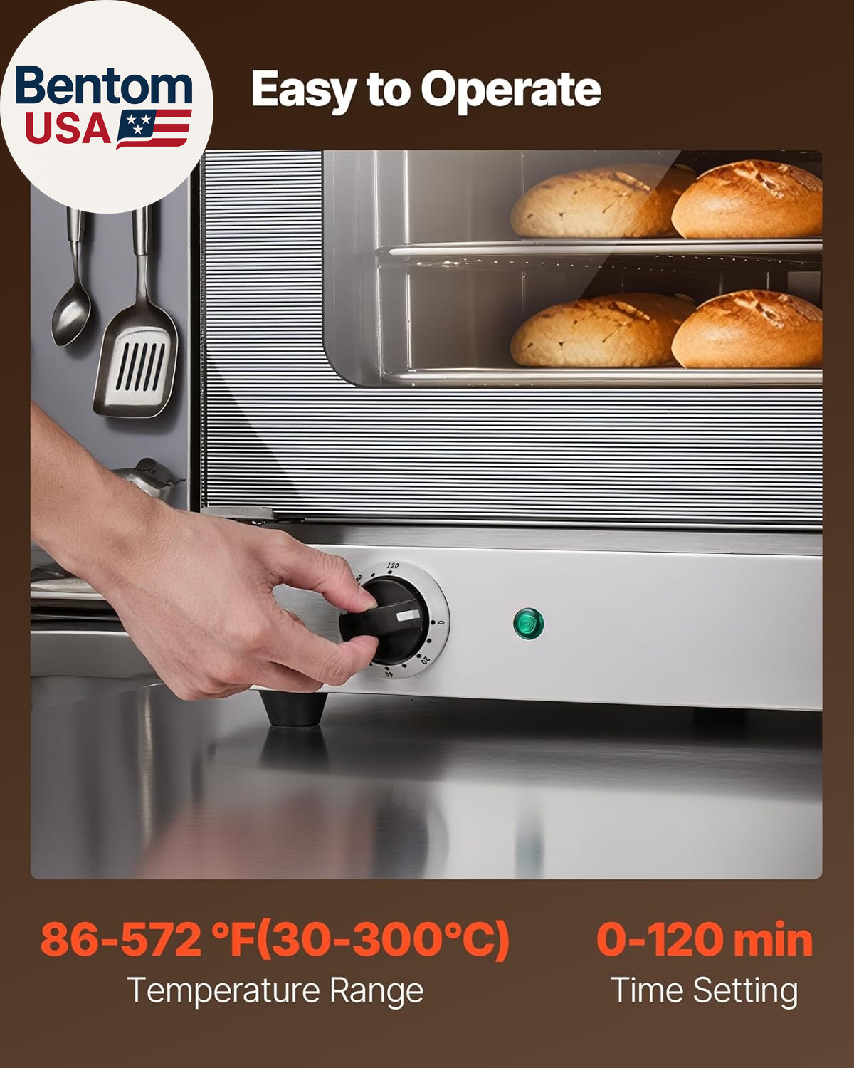 Commercial Convection Oven, 4.24 Cu.Ft Countertop Oven for Full-Size Pans, Elect