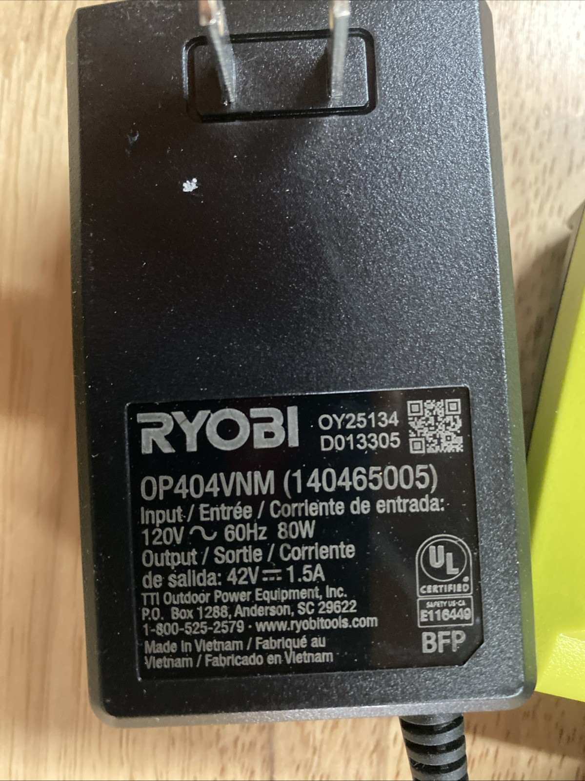 Ryobi Battery Charger OP404VN Authentic 40V ONE+ Li-Ion ORIGINAL OEM Lot Listing