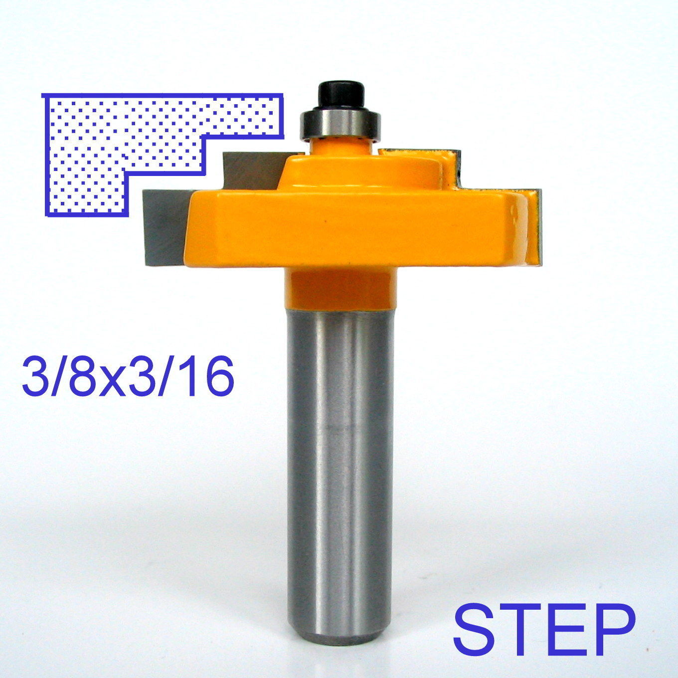 1 PC 1/2″ SH Picture Frame Stepped Rabbet Molding Router Bit S