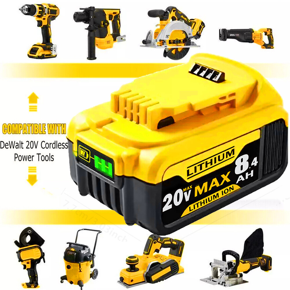 2Pack 8000mAh Lithium Battery For DeWalt 20 Volt Max 8.0AH DCB205 DCB206 DCB200