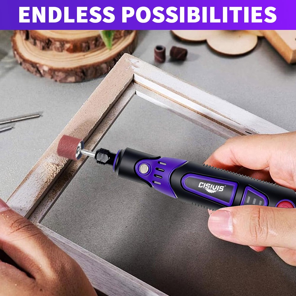 3 Speeds Rechargeable Cordless Rotary Tool Kit 82pc Accessories Mini Rotary Tool