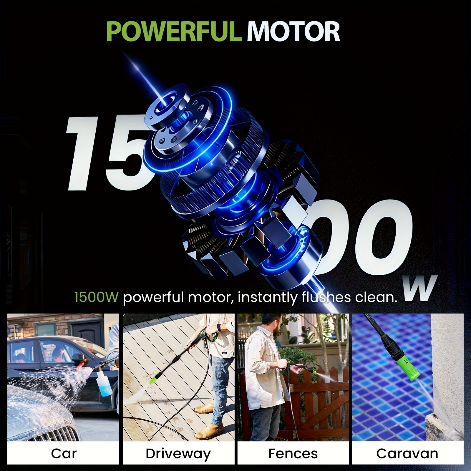 Electric Pressure Washer 4500PSI High Pressure Cleaning Machine with Hose Nozzle