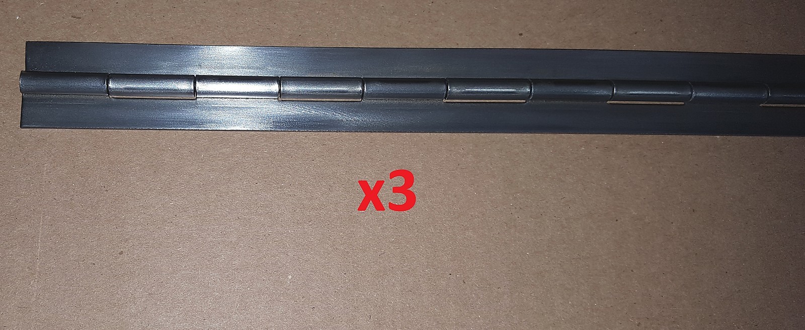 3 pc .062 Steel Piano Hinge 23 x 1.06 Continuous Door/Weld/Sheet Metal/Wood Work