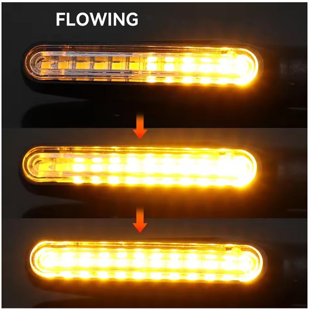 Turn-Signal Shockproof Compact User-Friendly 4PCS 12V Flowing Turn Signal Lights