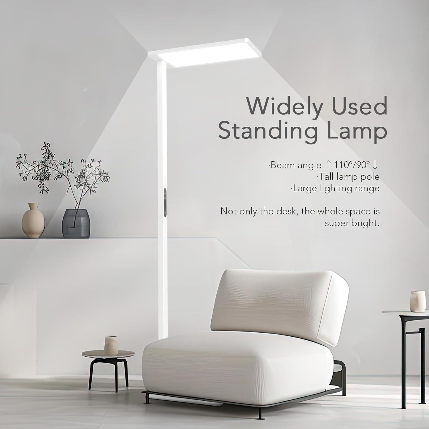 Super Bright 120W LED Floor Lamp – Dimmable 10000LM Eye-Care Light