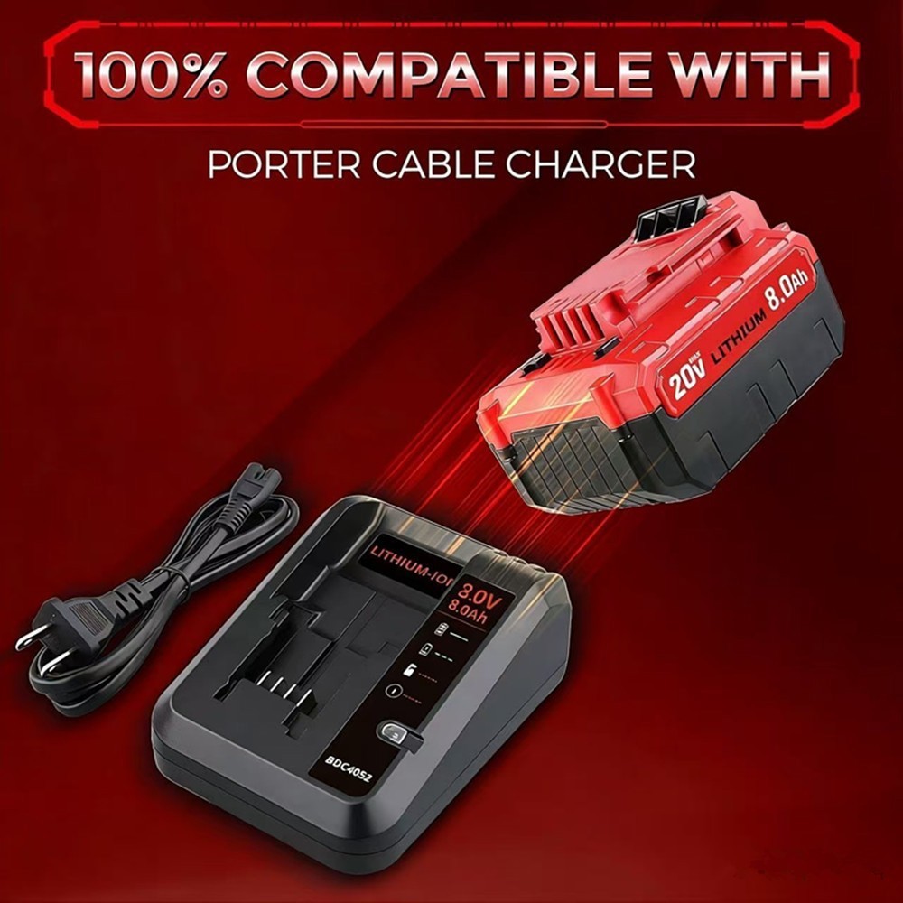 2PACK 20 Volt 8.0Ah Lithium-ion Battery for Porter Cable 20V MAX PCC685L PCC680L