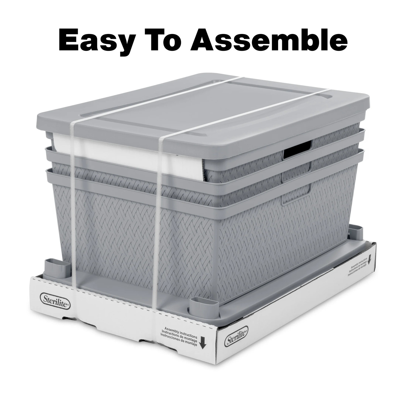 Wide 3 Drawer Tower, Plastic Storage Organizer with Removable Decorative Bins, E