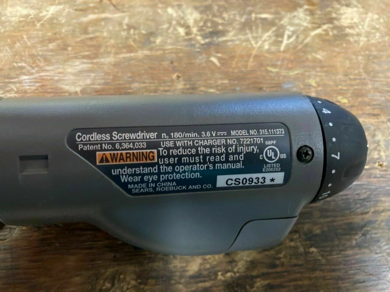 3.6V Battery for Craftsman 973.111370 315.111373(CS0933) screw driver 315.111670