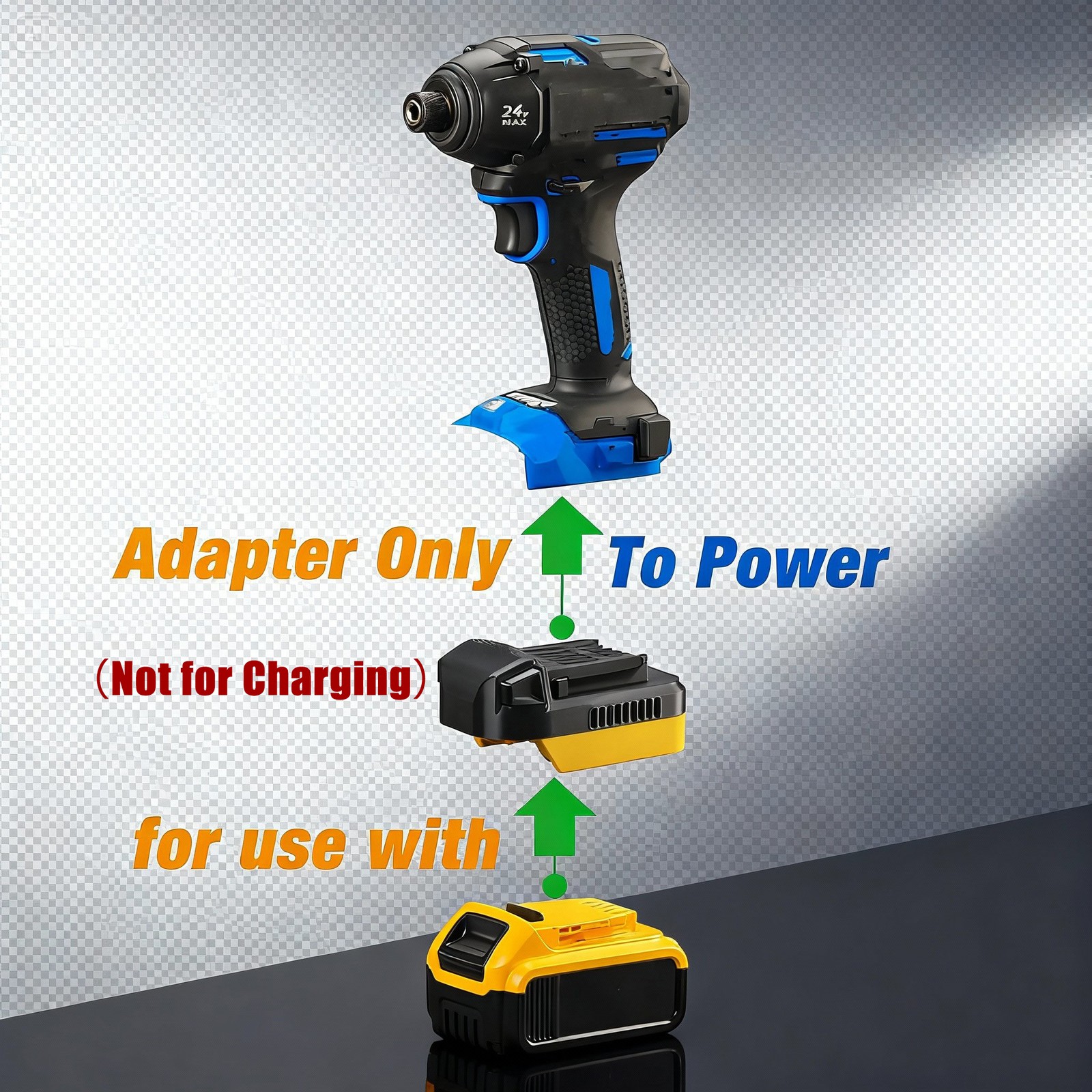 1 Boost Adapter for DeWalt 20V Battery to Power for Kobalt 24V MAX Tools- w/BMS