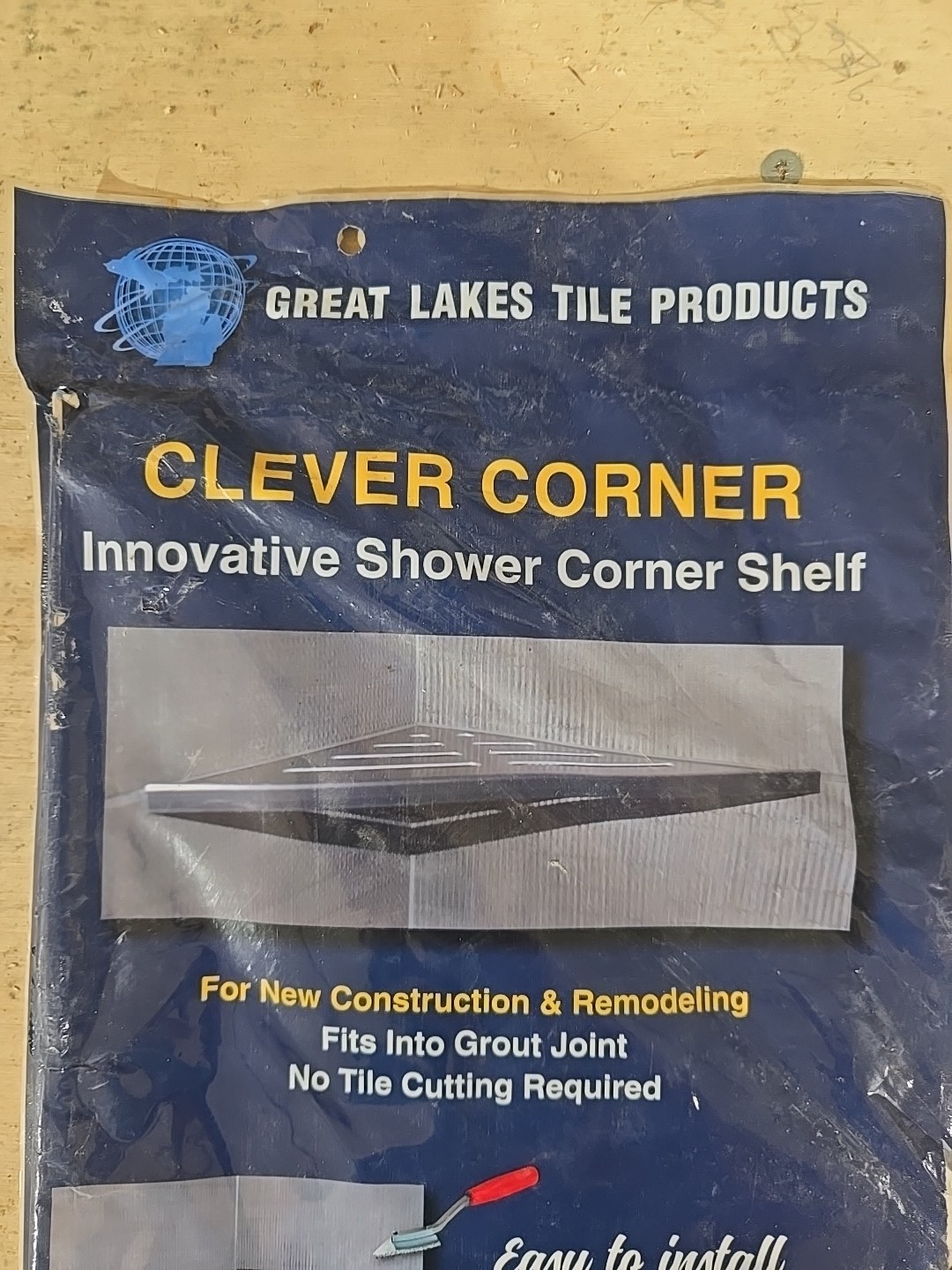 Great Lakes Tile Products Clever Corner Grout Joint Corner Shelf