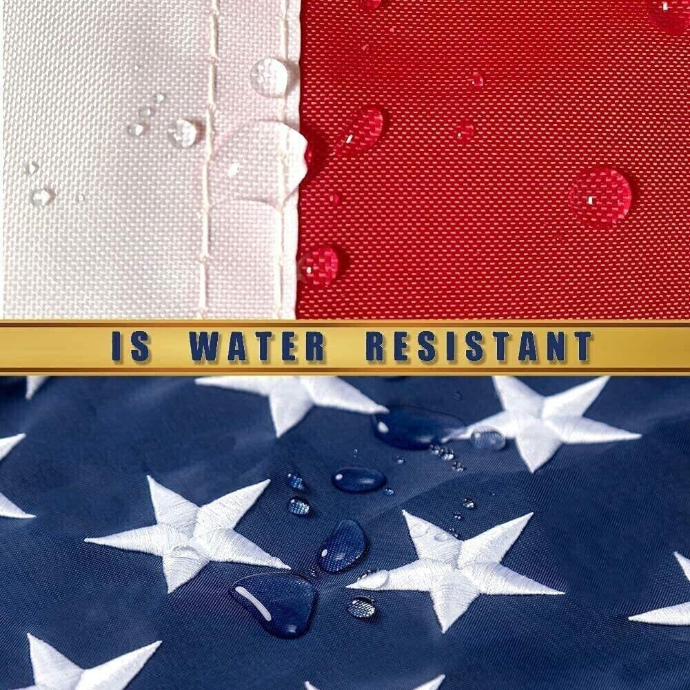 US American Flag Heavy Duty Luxury Embroidered Stars Sewn Stripes Grommets Nylon