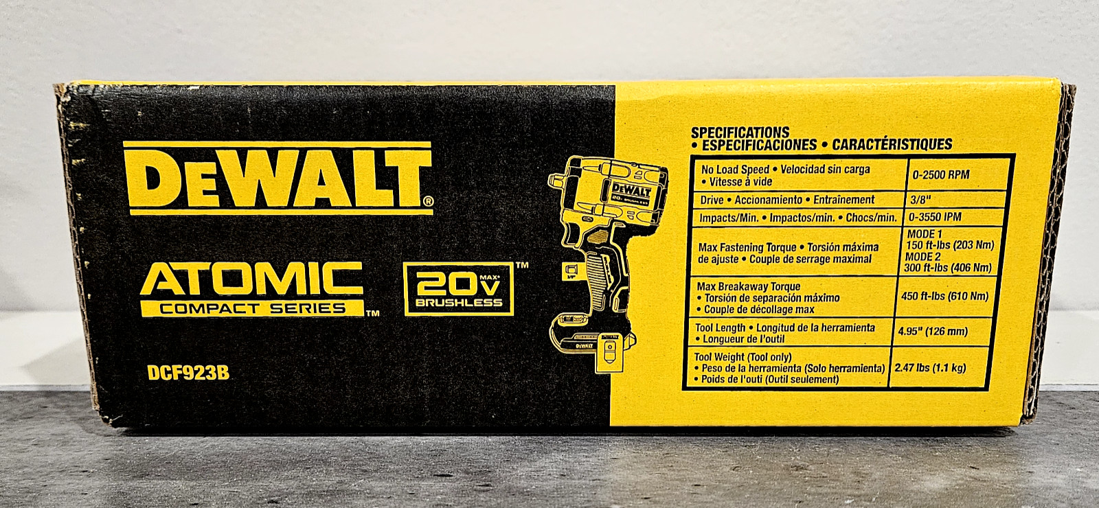 DeWalt 20 Volt Brushless 3/8″ Compact Impact Wrench with Hog Ring Anvil DCF923B