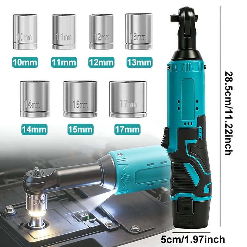 Cordless electric ratchet wrench set, brushless electric ratchet wrench, 12V