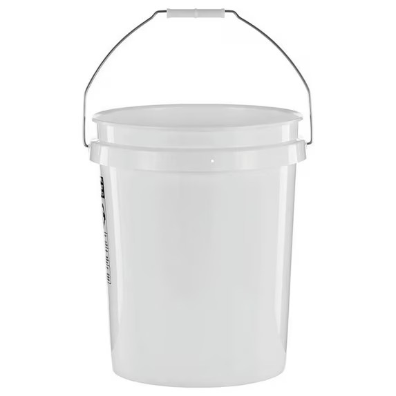 (2 pack) United Solutions 5 Gallon Round Utility Bucket, Comfort Handle, Plastic