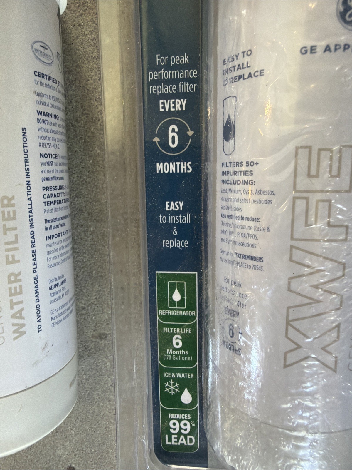 2 Pack GE Genuine XWFE Refrigerator Water Filter for GE *New*