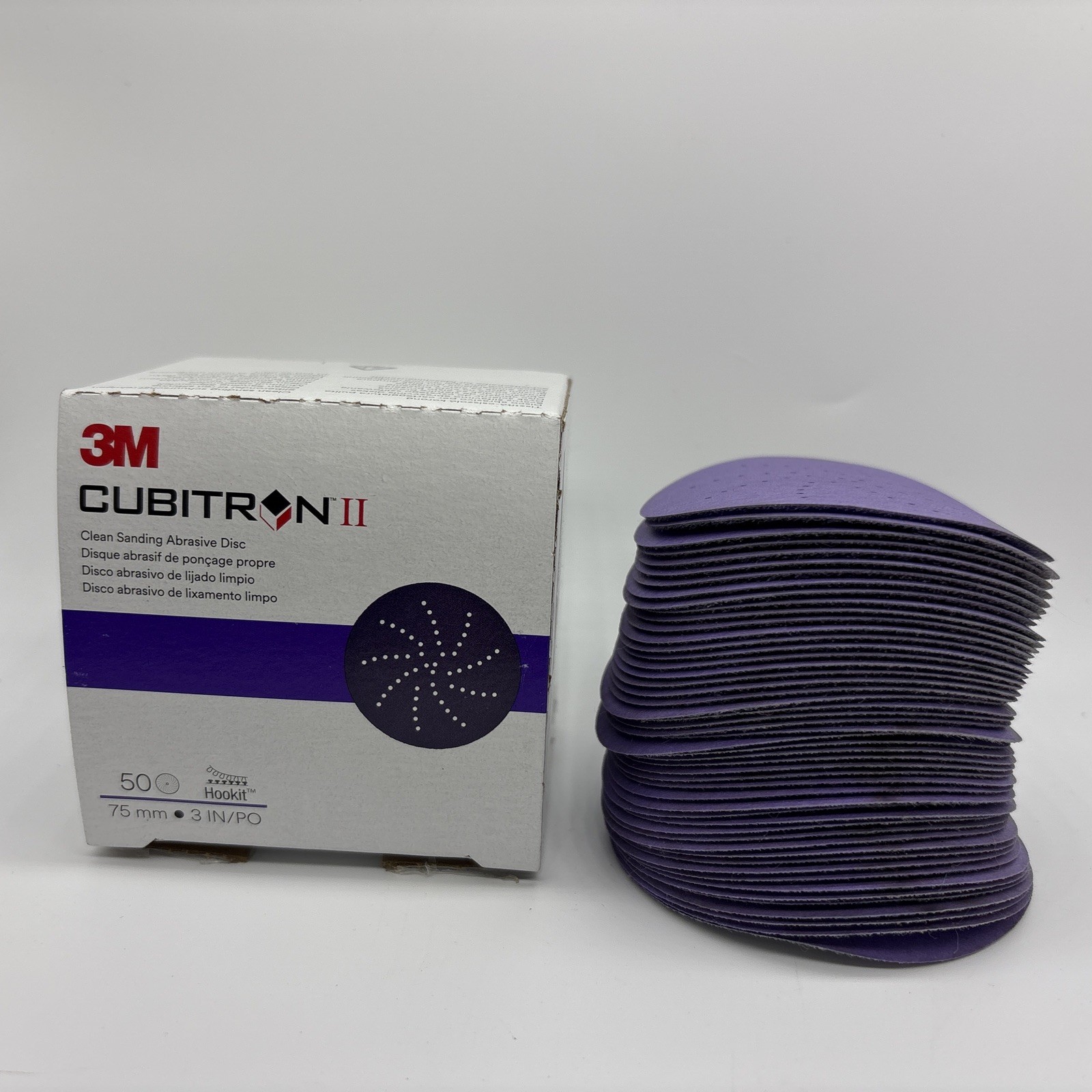3M Cubitron II 31484 Sanding Abrasive Discs, 3 in Dia, 400+ Grit, 50 Discs