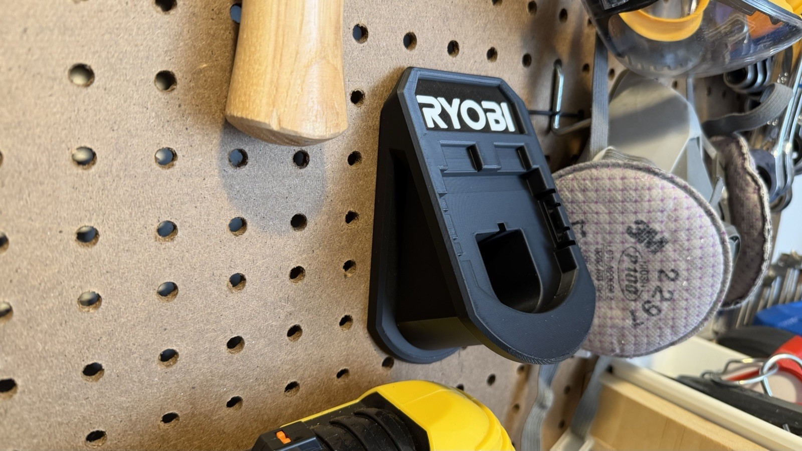 Ryobi ONE+ 18V Lithium-Ion Battery Holder For Pegboard – BATTERY NOT INCLUDED