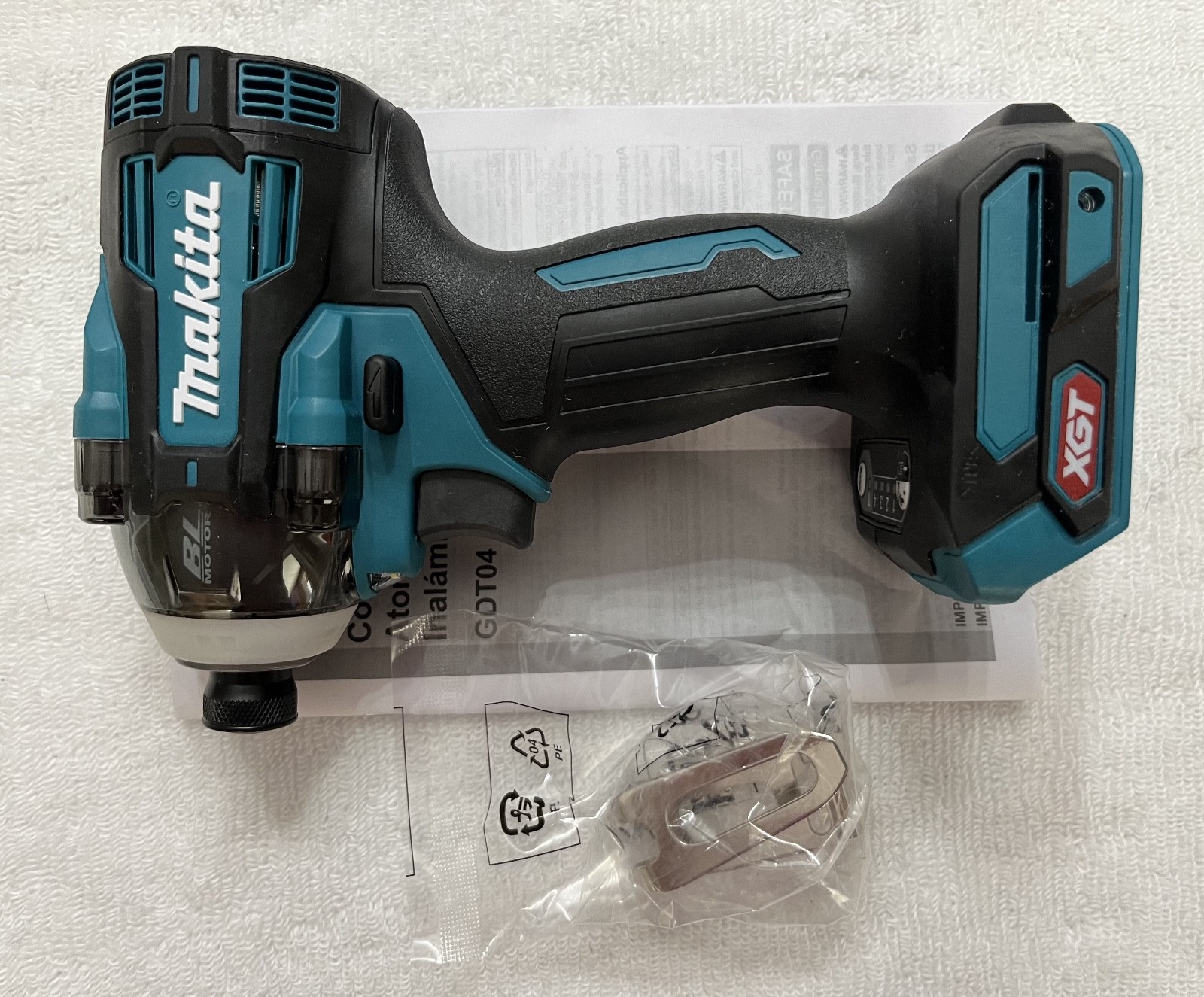 New Makita GDT04Z 40V XGT 1/4” High Torque 4-Speed Brushless Hex Impact Driver